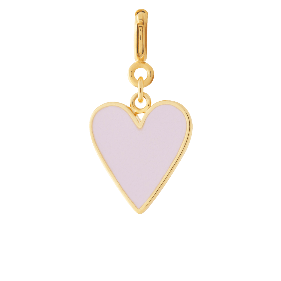 Lilac - The Lavender Enamel Heart Charm