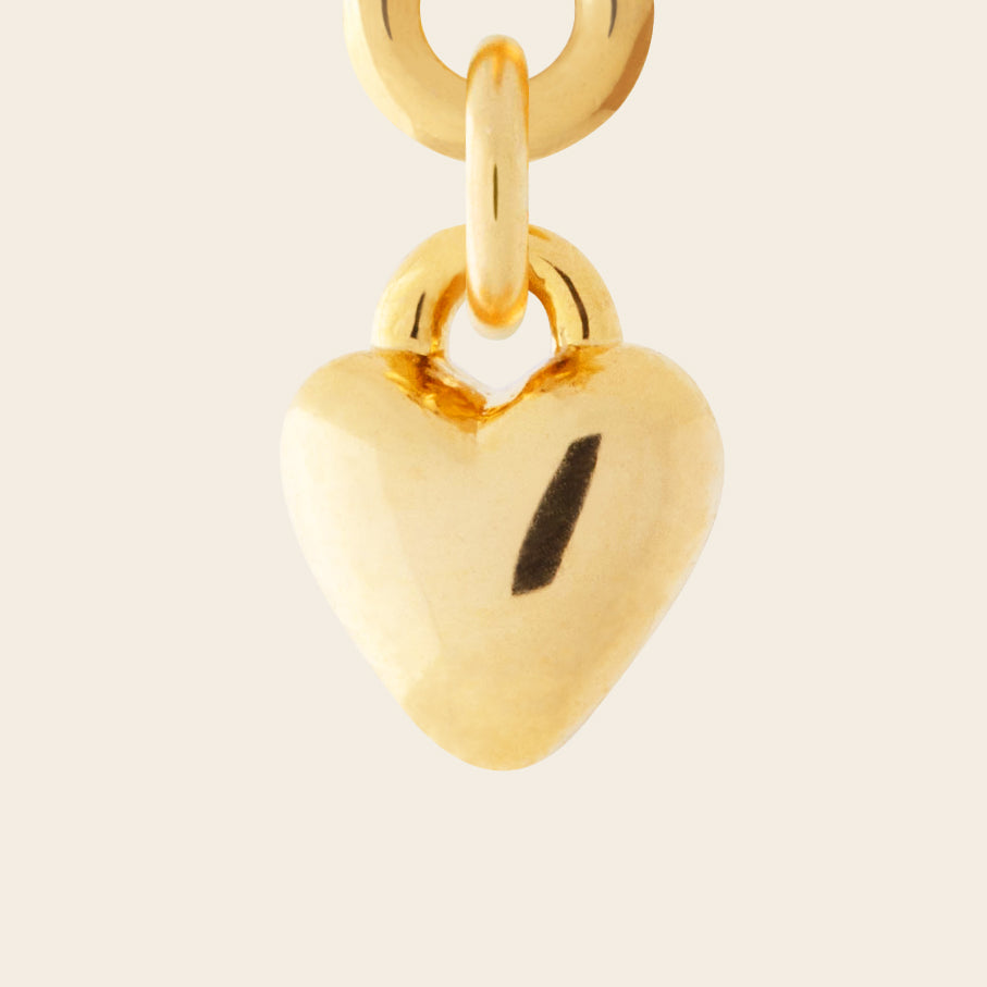 tiny gold heart charm