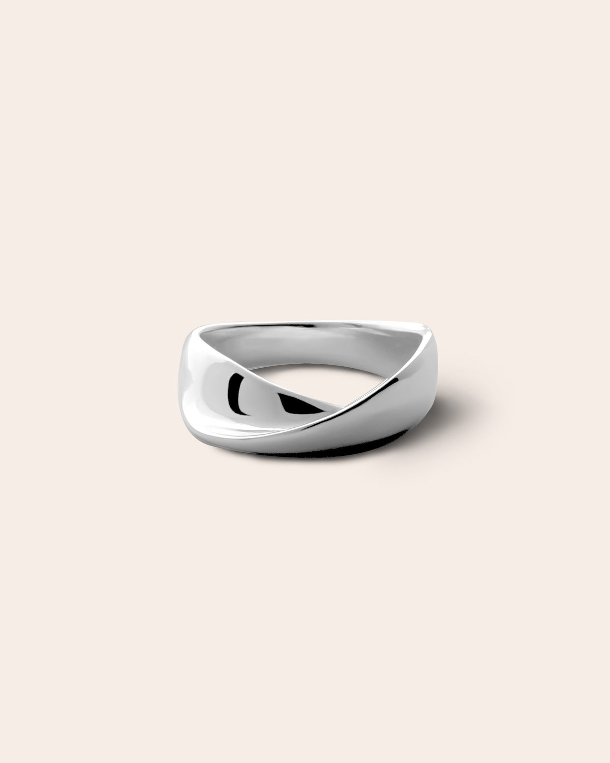 silver sculptural ring