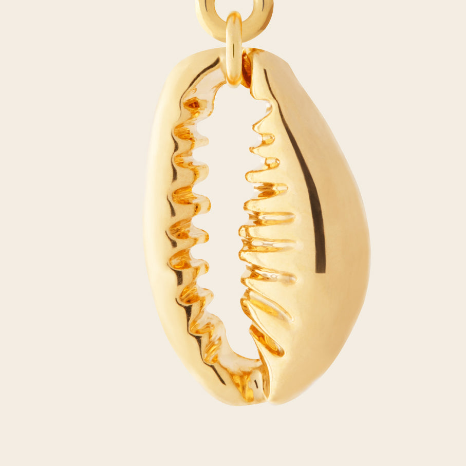 cowrie shell charm gold 