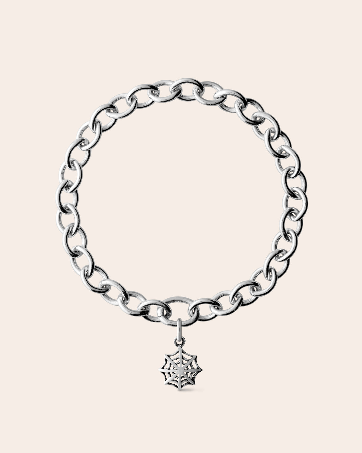 silver spiderweb bracelet
