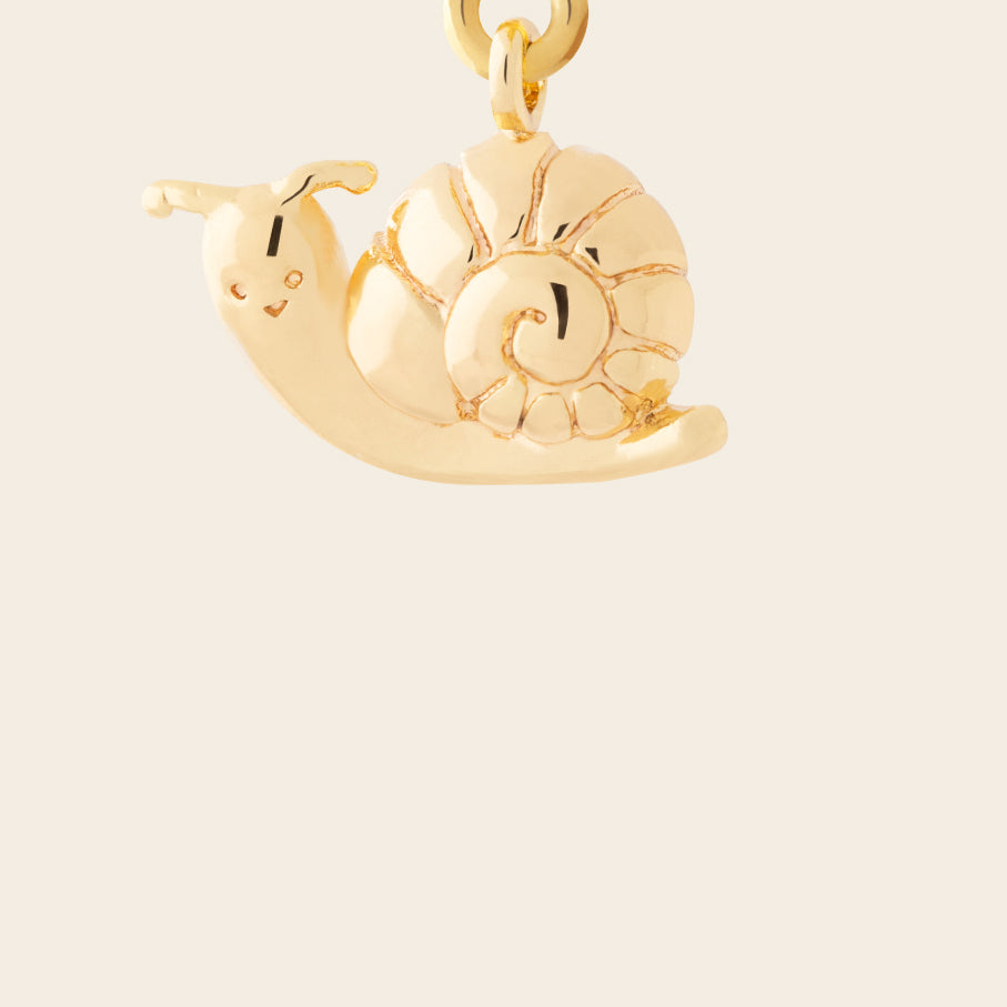 gold snail charm