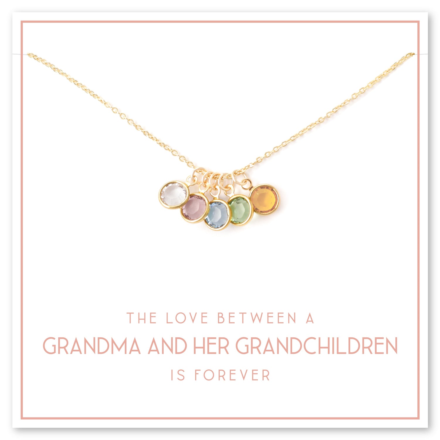 Birthstone Charm Necklace for Grandma, Gifts for Grandma, Grandmother Gift,  Grandmother Necklace, Grandma Gift From Grandchildren, Jewelry - Etsy
