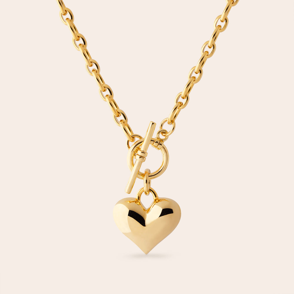 Alexis Puffed Heart Necklace
