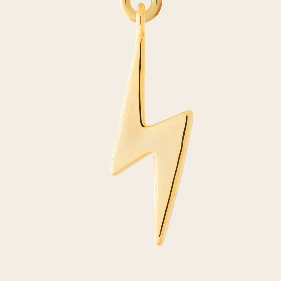 lightning charm gold bolt