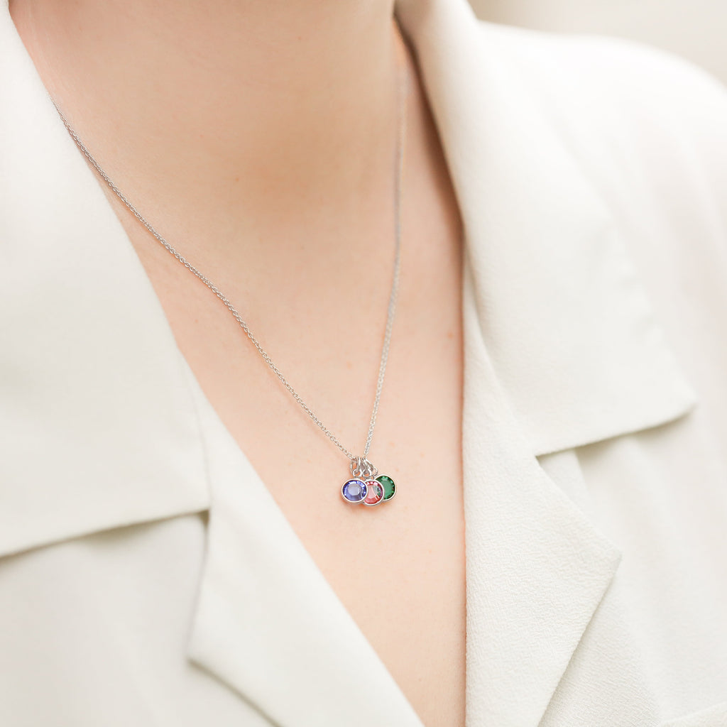 Silver Forever Birthstone Necklace