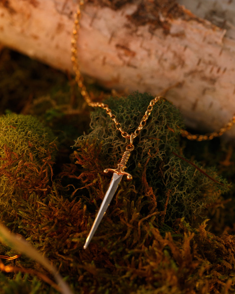 Swordplay - Mixed Metal Sword Necklace